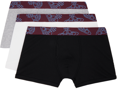 Vivienne Westwood Three-pack Multicolor Boxers In 233-j0031-o401