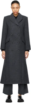 BY MALENE BIRGER BLACK & GRAY GARDENIIA COAT