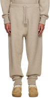 AMI ALEXANDRE MATTIUSSI TAUPE DRAWSTRING SWEATPANTS