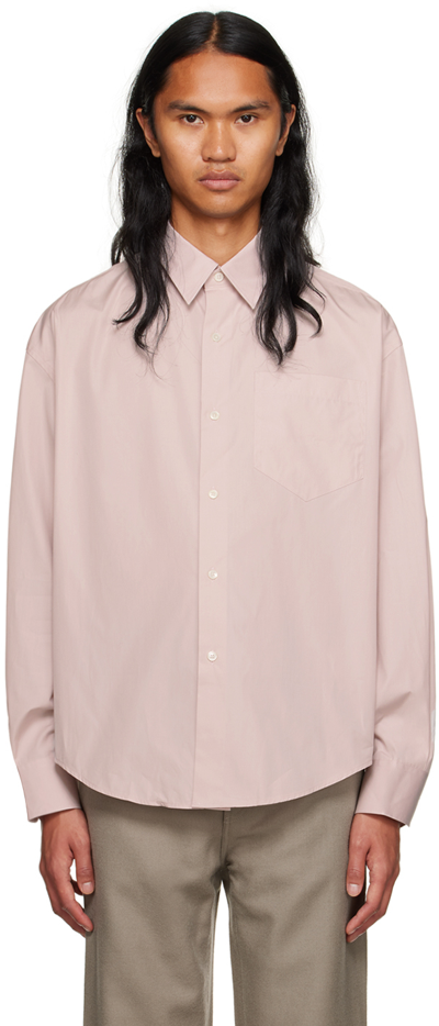 AMI ALEXANDRE MATTIUSSI PINK BOXY-FIT SHIRT