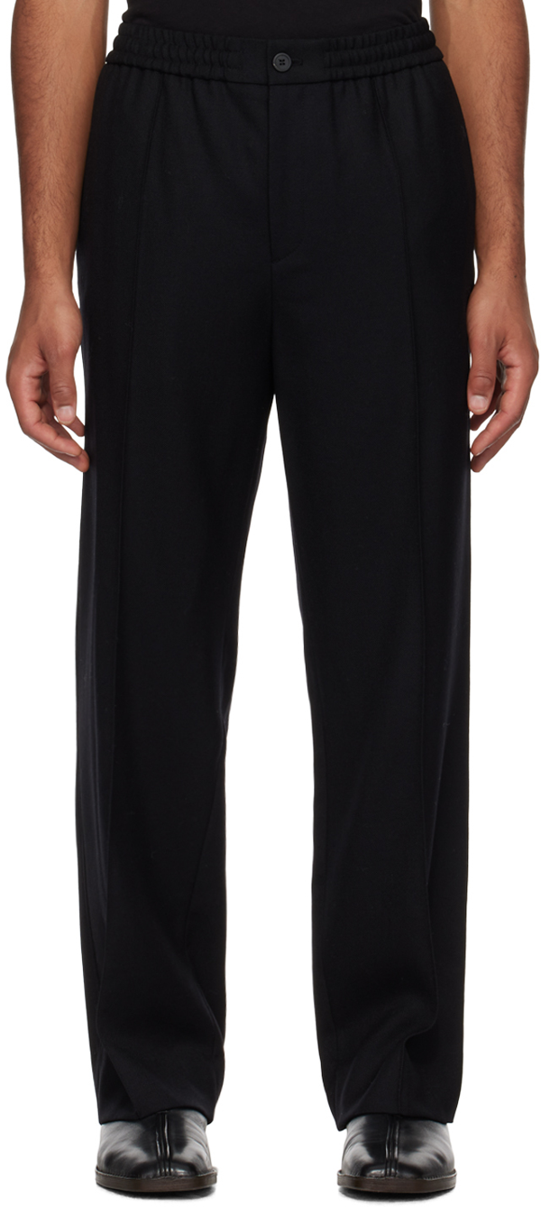 Solid Homme Black Folding Trousers