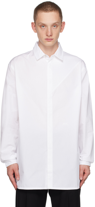 A-cold-wall* White Paneled Shirt In Porcelain