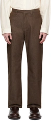 AMOMENTO BROWN ZIP-FLY JEANS