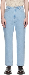AMOMENTO BLUE STRAIGHT FIT JEANS