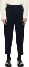 AMOMENTO NAVY SNAP GARCONNE TROUSERS