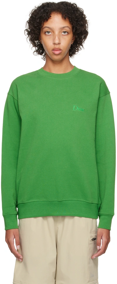 Dime Green Embroidered Sweatshirt