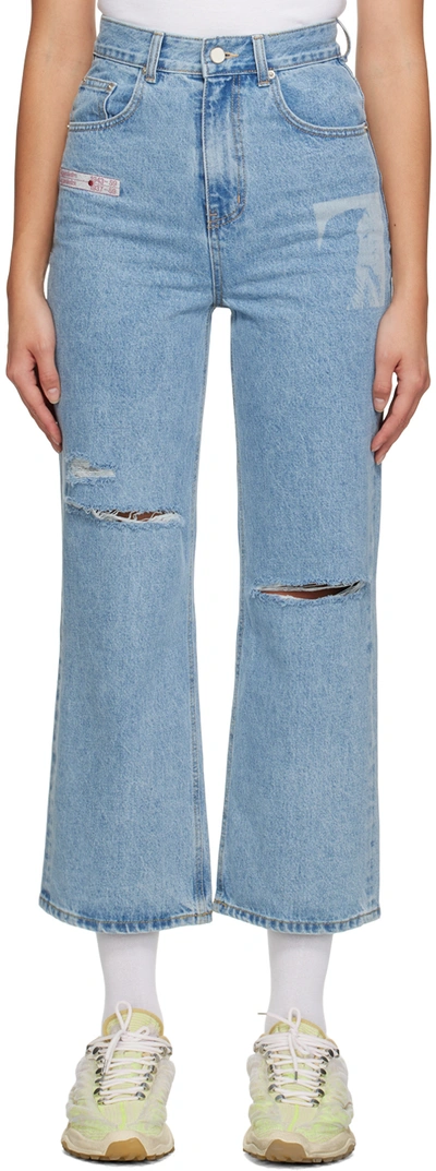 Kijun Blue Guggenheim Jeans In Light Blue