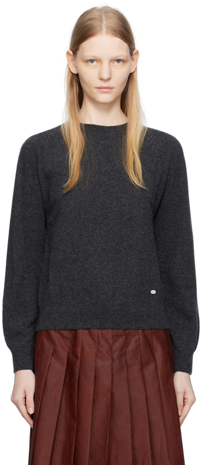 Umber Postpast Gray Brushed Sweater In Grey