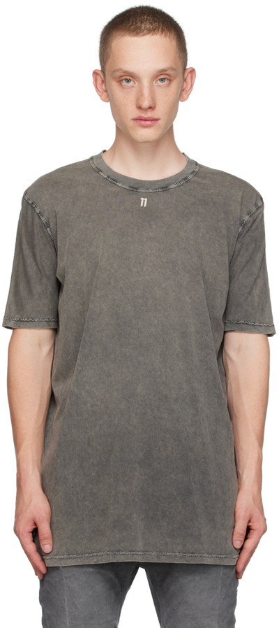 11 By Boris Bidjan Saberi Gray Ts5 T-shirt In Acid Grey