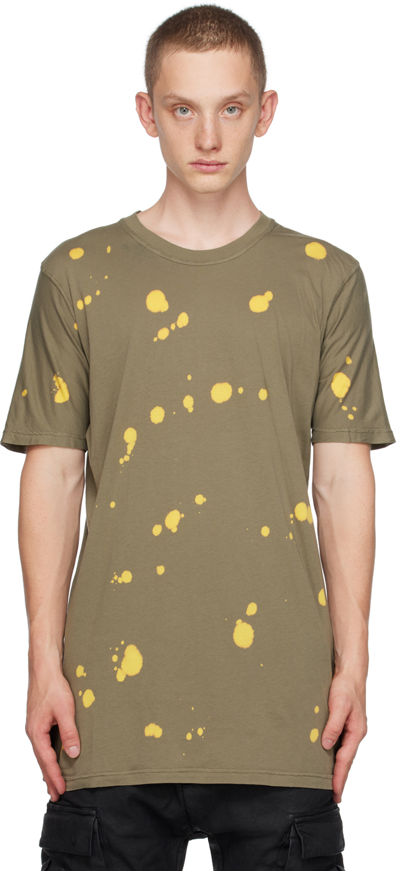 11 By Boris Bidjan Saberi Green Ts5 T-shirt In Dark Oak Camo