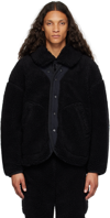 THE VIRIDI-ANNE BLACK BOA REVERSIBLE JACKET