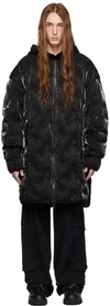 A. A. SPECTRUM BLACK BLANKERS DOWN JACKET