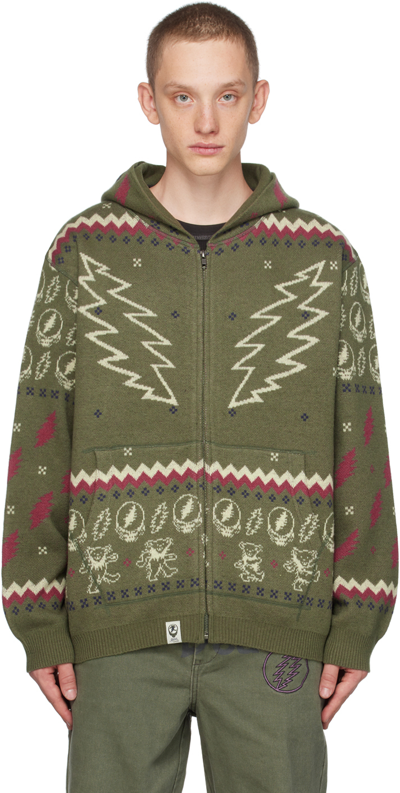 Thisisneverthat Green Iconography Sweater In Mud