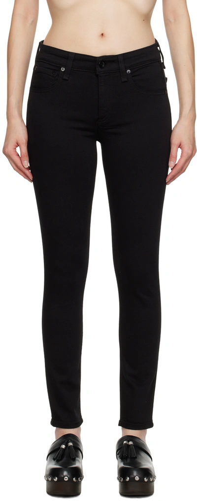 Rag & Bone Cate Mid-rise Skinny Stretch-denim Jeans In Nero