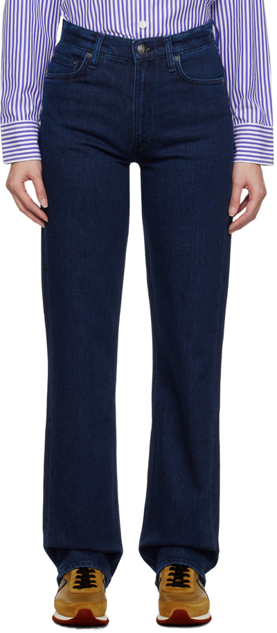 Rag & Bone Navy Harlow Jeans In Deandre