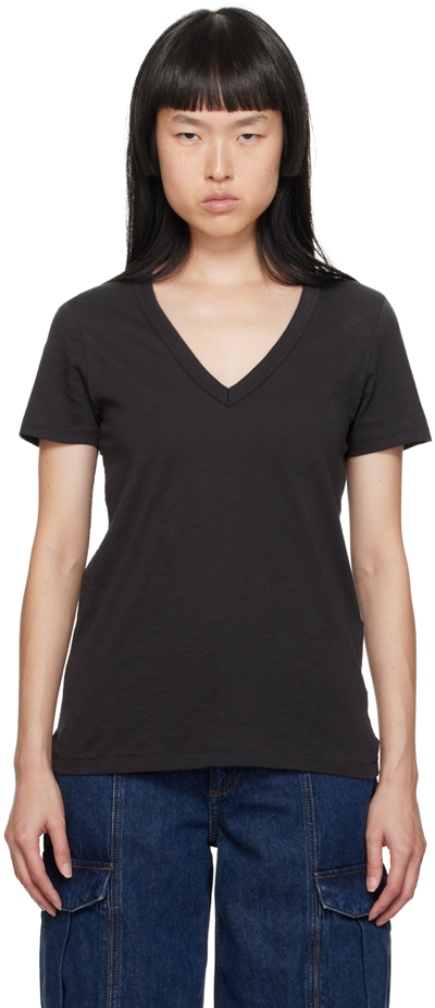 RAG & BONE BLACK 'THE SLUB' T-SHIRT