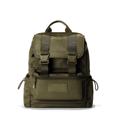Dagne Dover Brooklyn Flap Top Backpack In Dark Moss