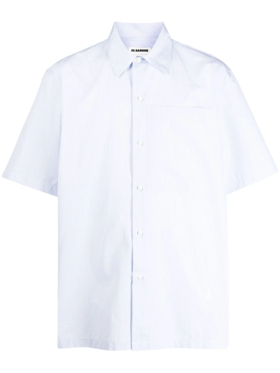 Jil Sander Friday Striped Cotton Shirt In White