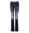 Dsquared2 Jeans Flare Twiggy In Gab Blanc Noir