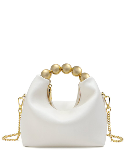 Tiffany & Fred Smooth Leather Top Handle Shoulder Bag In White