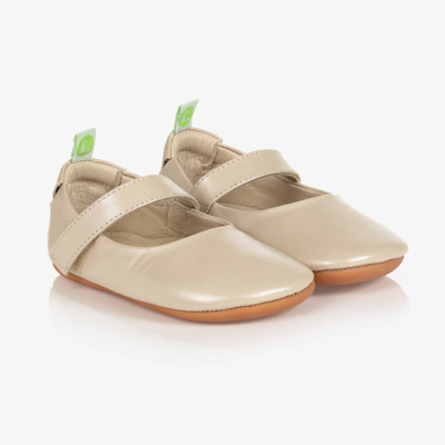 Tip Toey Joey Baby Girls Ivory Leather Shoes