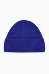 Cos Merino Wool Beanie In Blue