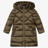 MAYORAL GIRLS GREEN HOODED PUFFER COAT
