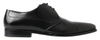 Dolce & Gabbana Black Derby Formal Dress Men's Shoes In Black