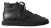Dolce & Gabbana Modigliani Leather High-top Sneakers In Black