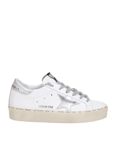 Golden Goose Hi Star Sneakers In White Leather