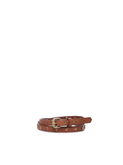 Golden Goose Leather Belt In Brown