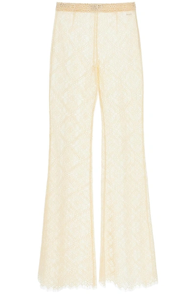 Dsquared2 Super Flared Lace Trousers In White