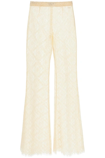 Dsquared2 Super Flared Lace Pants In White