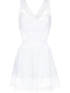 Charo Ruiz Marylin Embroidered Lace Mini Dress In White