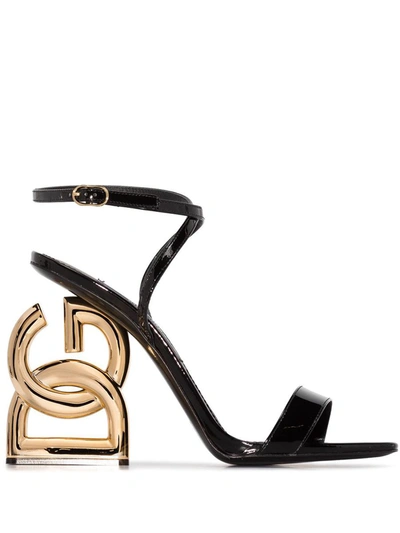 Dolce & Gabbana Dg Pop Keira 105mm Sandals In Black