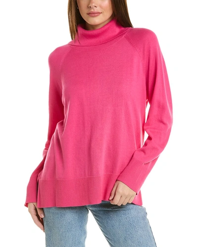 Hannah Rose Live-in Cashmere-blend Turtleneck Sweater In Pink