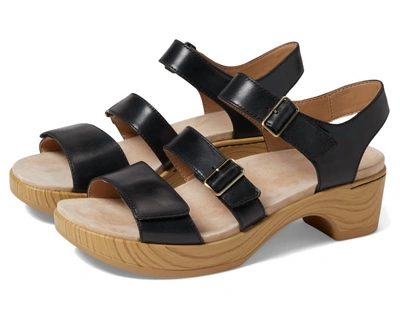 Dansko Malena Strappy Wedge Sandal In Black