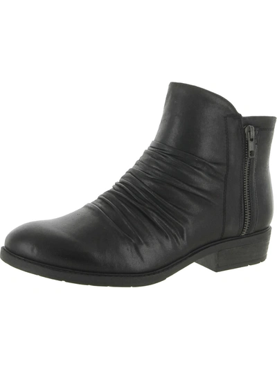 Naturalizer Yippee Womens Faux Leather Slouchy Ankle Boots In Black