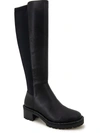 KENNETH COLE REACTION TATE JEWEL STRETCH WOMENS BLOCK HEEL SIDE ZIP KNEE-HIGH BOOTS