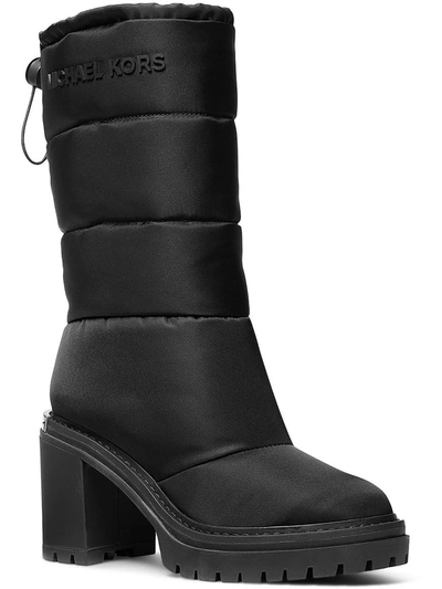 Michael Michael Kors Holt Womens Quilted Mid-calf Winter & Snow Boots In Black