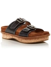 CHLOÉ MARAH WOMENS LEATHER BUCKLE SLIDE SANDALS