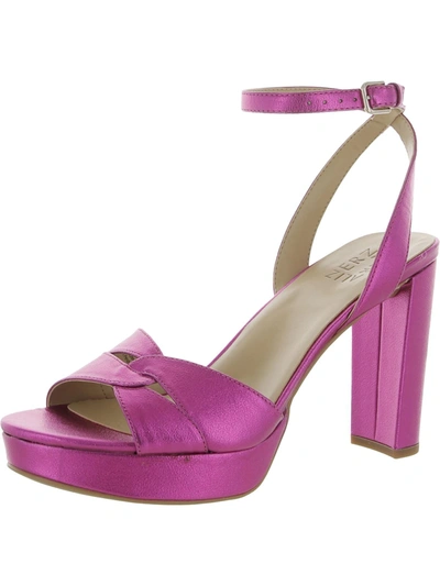 Naturalizer Nevena Womens Open Toe Ankle Strap Heels In Pink