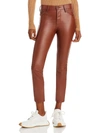 MOTHER DAZZLER WOMENS FAUX LEATHER MID-RISE ANKLE PANTS