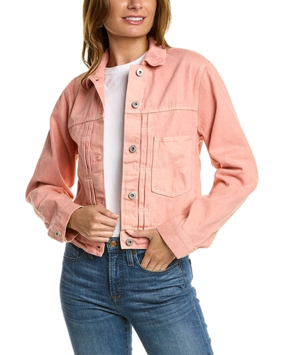 Alex Mill Botanical Dyed Trucker Jacket In Pink