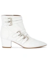TABITHA SIMMONS TABITHA SIMMONS CHRISTY MULTI BUCKLE BOOTS - WHITE,CHRISTY12189213