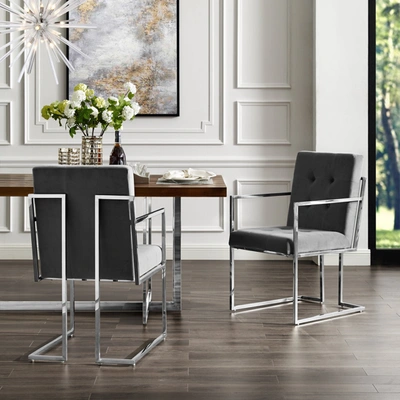 Inspired Home Cecille Velvet Dining Chair Set Of 2