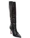 ALEXANDRE BIRMAN MYRA TRESSE 85 CROC-EMBOSSED LEATHER BOOT