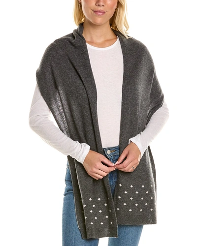 Hannah Rose Cashmere Wrap In Grey
