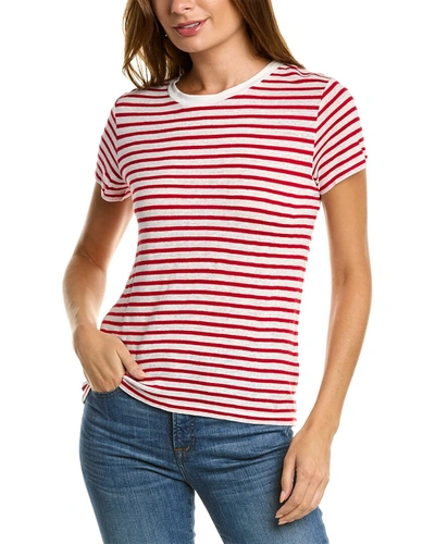 Alex Mill Prospect Striped Linen-blend Jersey T-shirt In Red