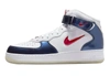 Nike Men's Air Force 1 Mid Qs Sneaker In White/university Red In Multi